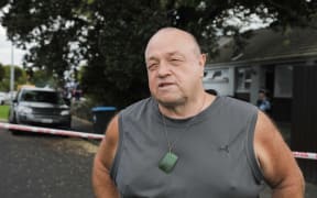 Jailhouse lawyer Arthur Taylor near the scene of a stabbing in Epsom, Auckland.