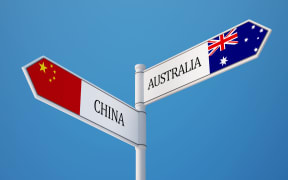 Australia China High Resolution Sign Flags Concept