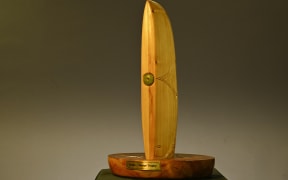The Crowe-Thorpe Test Cricket trophy.