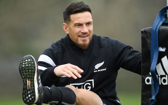 Sonny Bill Williams at an All Blacks training session.