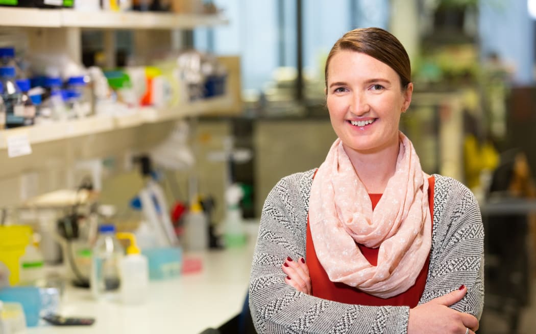 Dr. Brigid Ryan in the lab at the University of Auckland