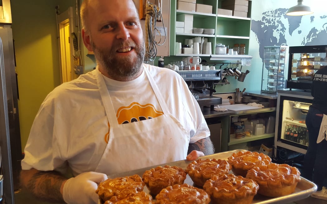 New Zealander Neil Smith, Chief Pie Maker at the Proper Pie Company in Richmond, Virginia, USA.