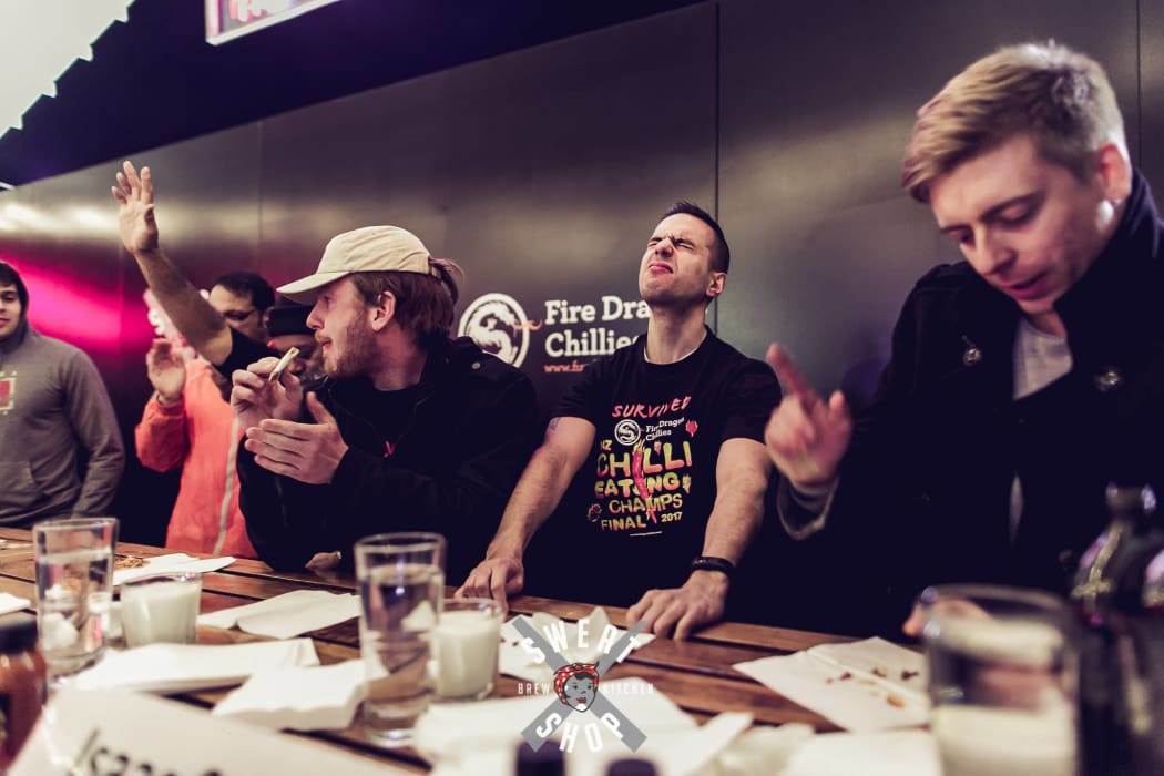 Stewart Gauld at the 2017 Chilli Eating Champs