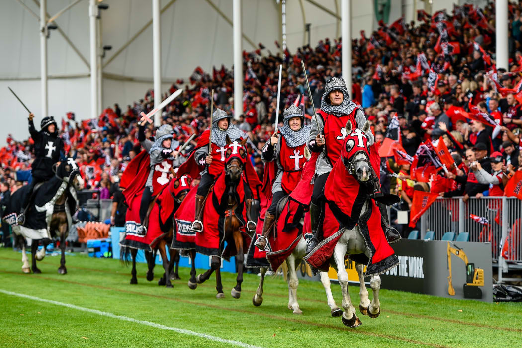 The Crusaders Horses during the Super Rugby match at Christchurch Stadium, 9 March 2019.