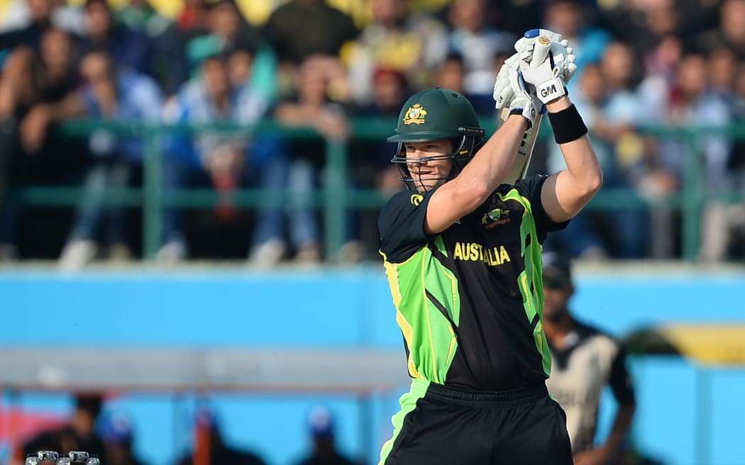 Shane Watson in action at the World T20 in India.