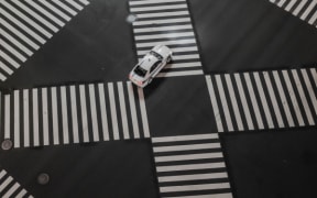 Car crossing Ginza