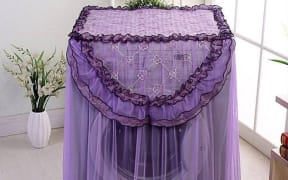 purple washing machine cover