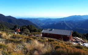 Moonlight Tops Hut on the new Paparoa track