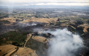 Firefighters a battling a 630 hectare fire in the Port Hills near Christchurch after it broke out on 14 February 2024. The fire remains uncontained and evacuations have taken place for nearby residents.