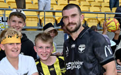Phoenix player Tim Payne with fans.