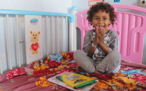 A child in Fiji treated by a New Zealand team