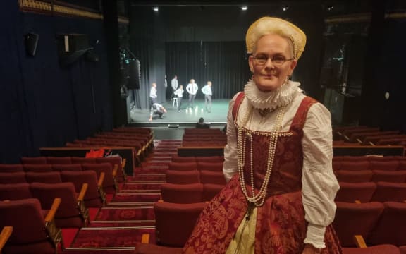 Stratford Shakespeare Trust secretary Jo Stallard donned full Elizabethan costume to MC the event.