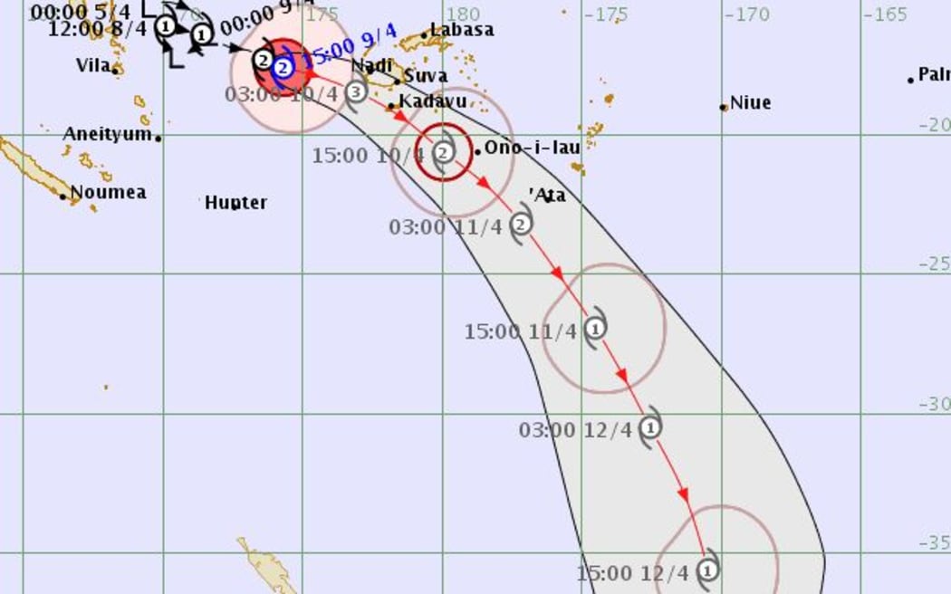 Tropical Cyclone forecast track map
