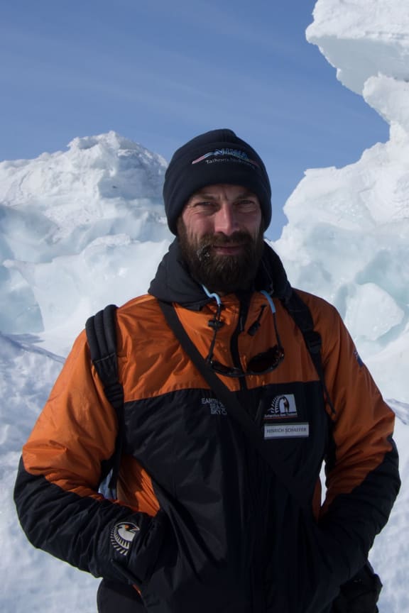 Hinrich Schaefer at work in Antarctica.