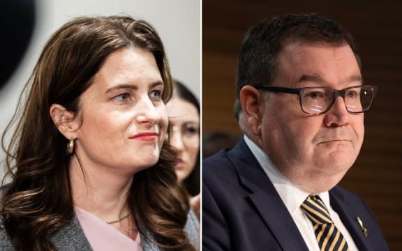National finance spokesperson Nicola Willis and Labour finance spokesperson Grant Robertson.