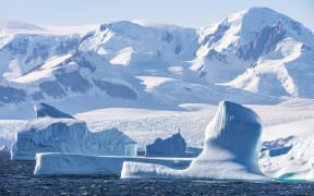 Antarctica, Southern Ocean, Antarctic Peninsula, Graham Land, Antarctic Circle Icebergs (66°33'S 66°33'W) (Photo by BRUSINI Aurélien / hemis.fr / hemis.fr / Hemis via AFP)