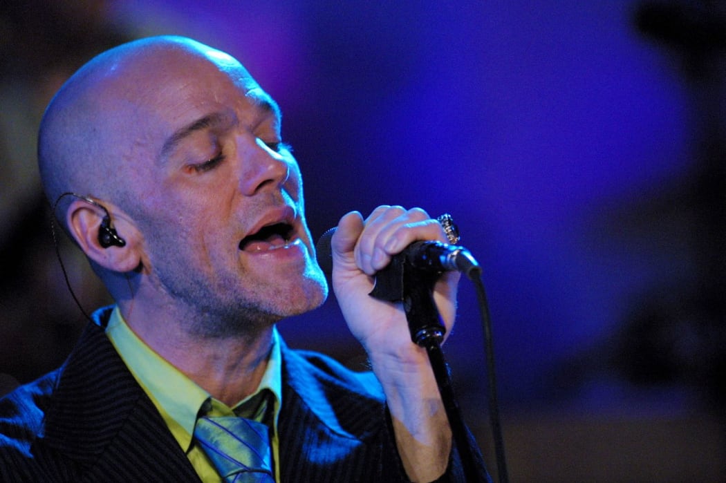 Michael Stipe of REM performing for MTV Unplugged in 1991