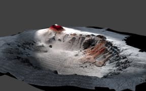 An artist's impression of the submarine volcano.