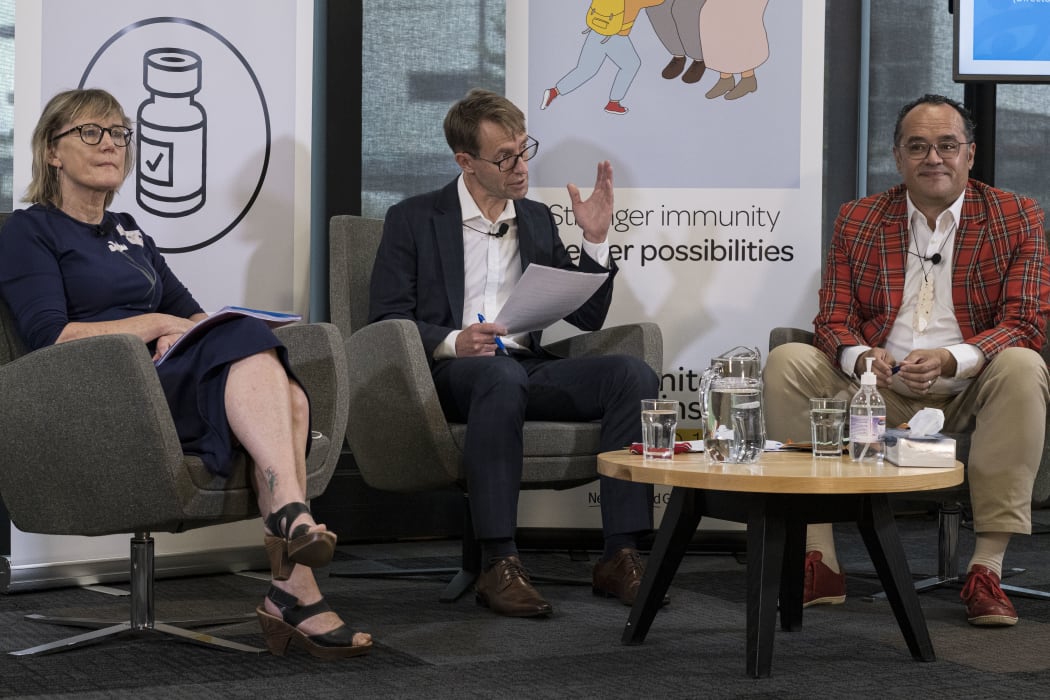 General of Health Ashley Bloomfield is joined by Immunisation Advisory Centre director Professor Nikki Turner and Tamati Shepherd-Wipiiti,is holding a briefing about how high vaccination rates affect the response to Covid-19 including hospitalisation rates