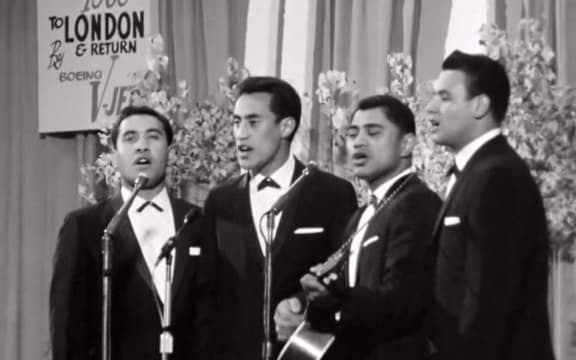 The Howard Morrison Quartet perform at Miss New Zealand 1963