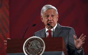 Mexico's President Andrés Manuel López Obrador at a news conference at the National Palace, in Mexico City, Friday, May 31, 2019