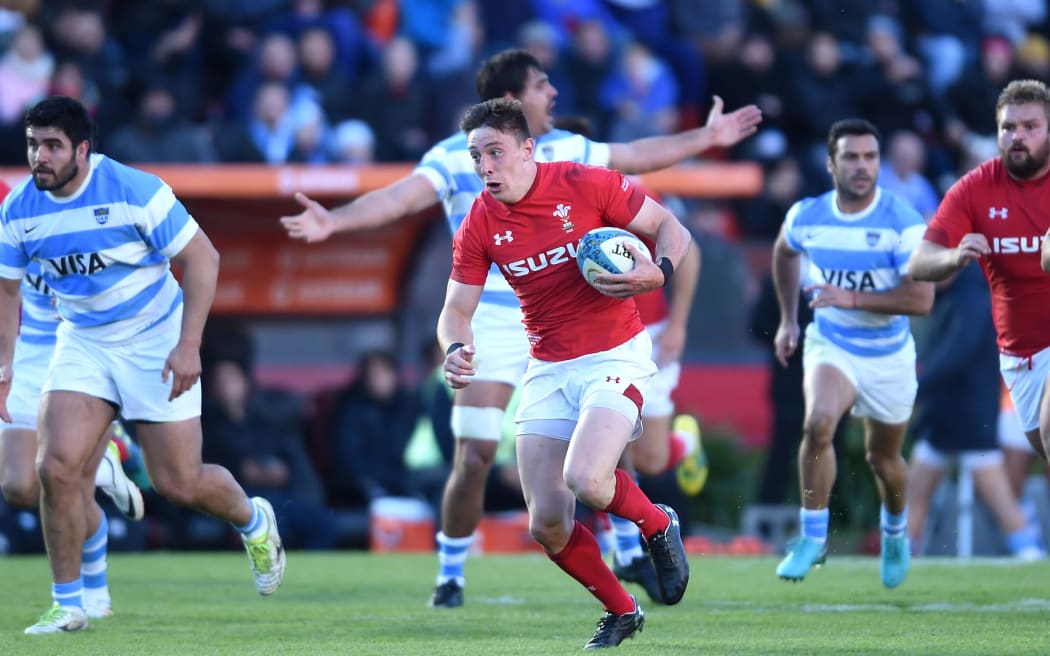 Wales rugby player Josh Adams.