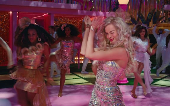Margot Robbie as Barbie in a still from the Barbie movie