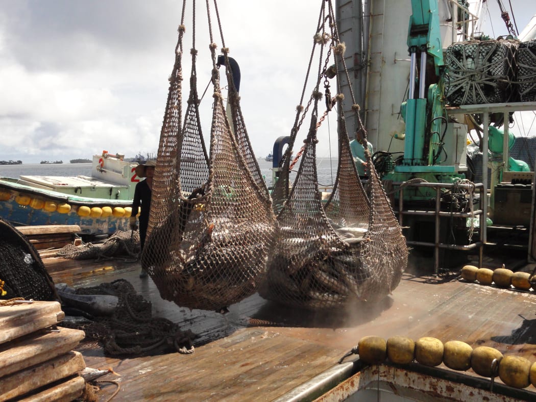 Tuna transshipment picked up in Majuro last month, but is still far off its average of the past five years