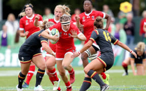 Canada in action against Wales