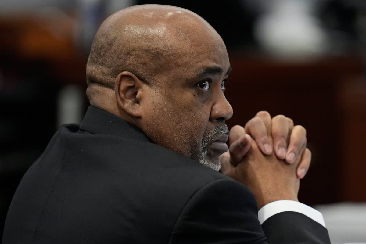 Duane Davis looks on during his murder trial related to the 1996 killing of rapper Tupac Shakur, at Clark County District Court Regional Justice Center in Las Vegas on 25 August 2026.