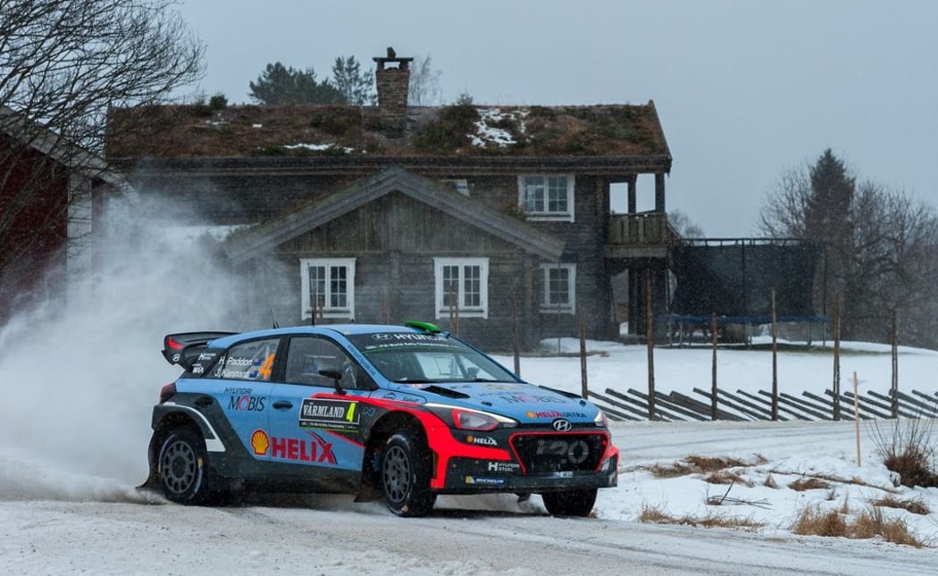 Hayden Paddon in action at WRC Sweden