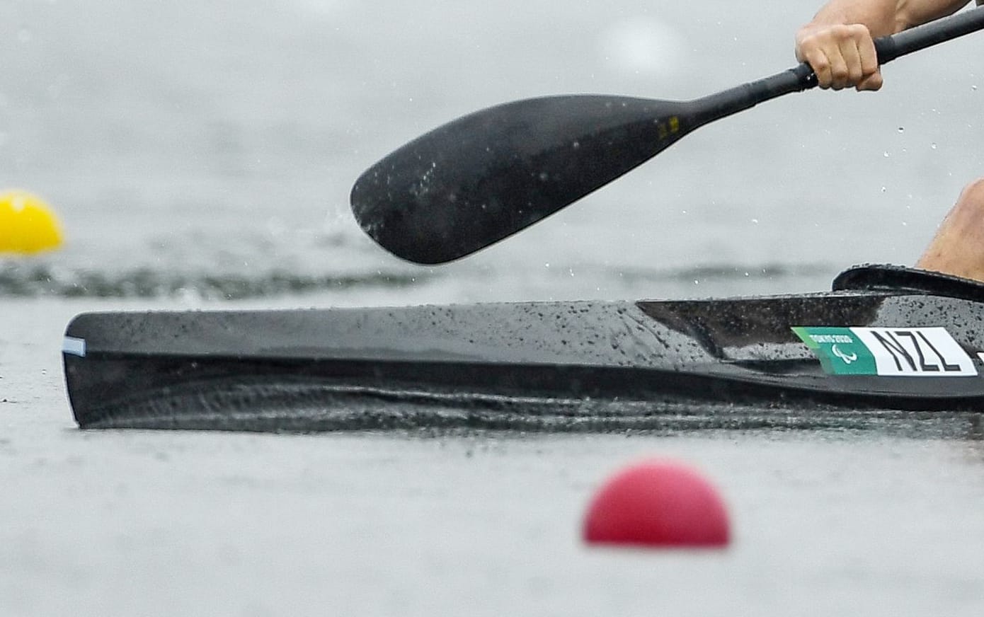 Scott Martlew (NZL) during the Canoe Sprint Men's Kayak Single K2 200m at the Tokyo 2020 Paralympics on 2nd September 2021.
