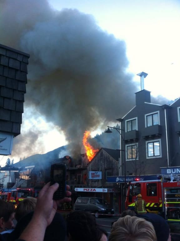 The fire broke out at the World Bar on Shotover Street.