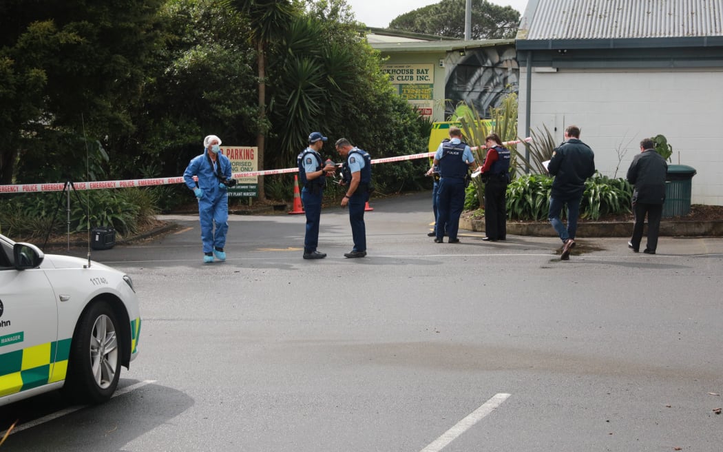 Emergency services attend an incident in the Auckland suburb of Blockhouse Bay on 24 August 2024.