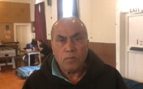 Kaipara District councillor Ash Nayyar, who was rescued from raging floodwaters along with his wife, and taken down the road clinging to the outside of a fire engine.