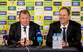 All Blacks coaches Ian Foster and John Plumtree.
