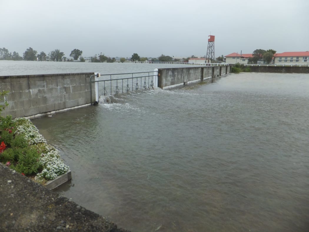 Westport's race course, Patterson Park, was completely covered in water.