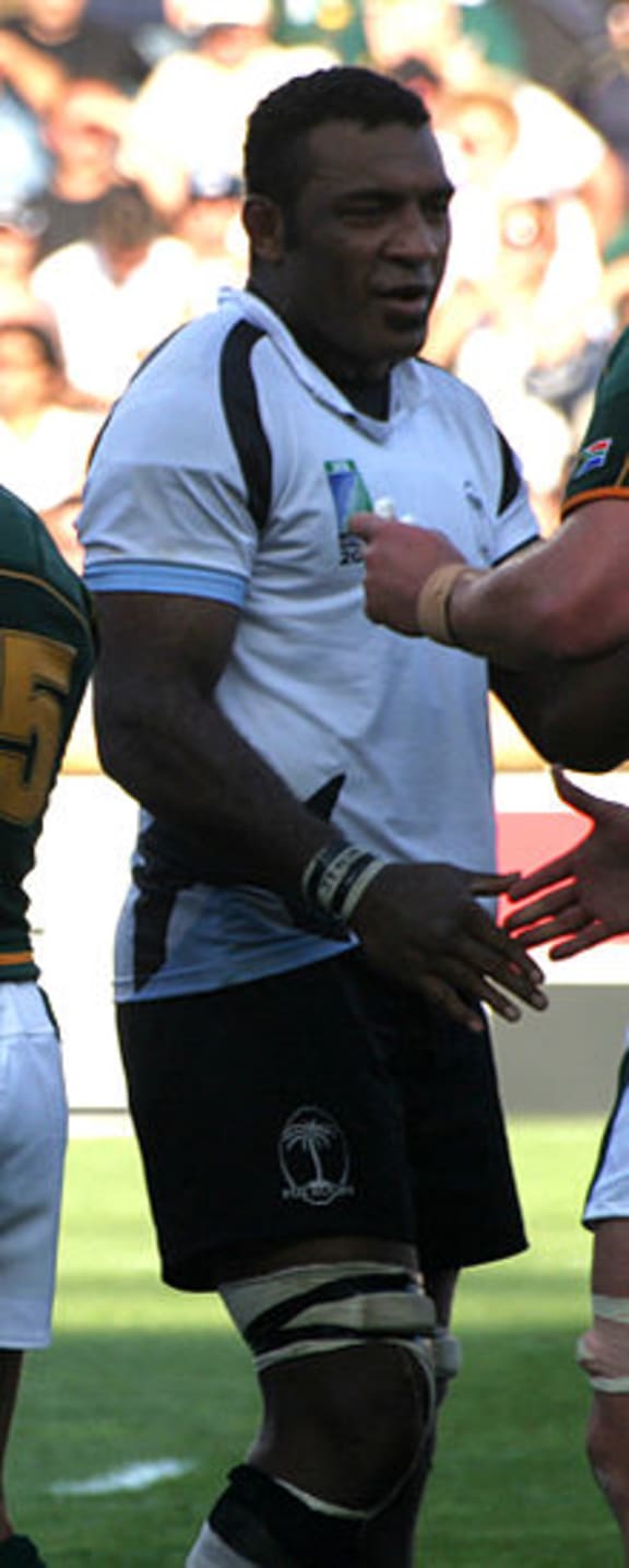 Fijian rugby star Kele Leawere.