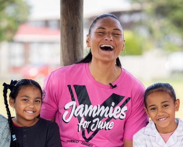 Dame Valerie Adams is an ambassador for Jammies for June
