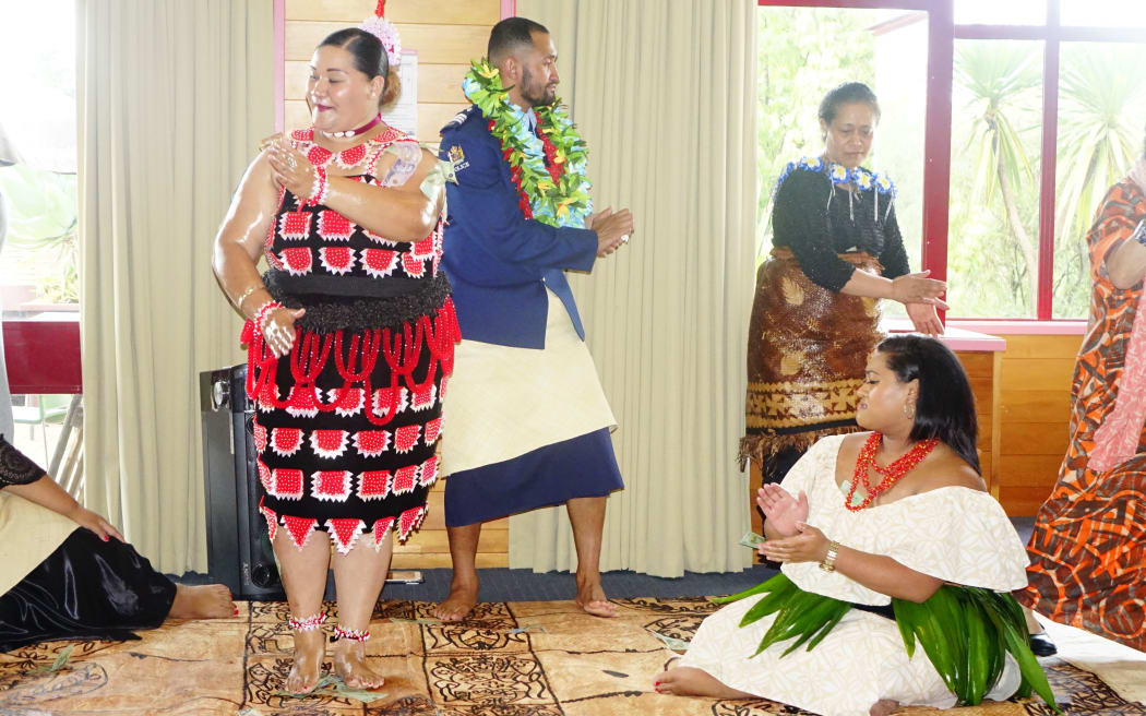 A traditional ceremony at Waitematā police headquarters, Auckland, for the appointment of Sergeant Sanalio Kaihau's appointment.