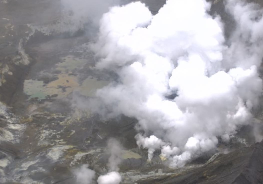 West rim of Whakaari / White Island on 16 June.