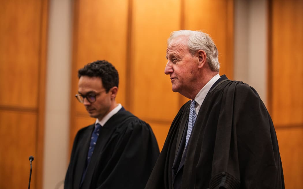 David Tamihere's lawyers, James Carruthers (L) and Murray Gibson (R)