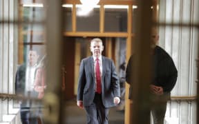 Labour leader Chris Hipkins speaks to media after the final 2023 election count is announced.