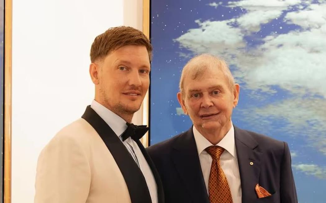 John Farnham attends the wedding of his son, Rob.