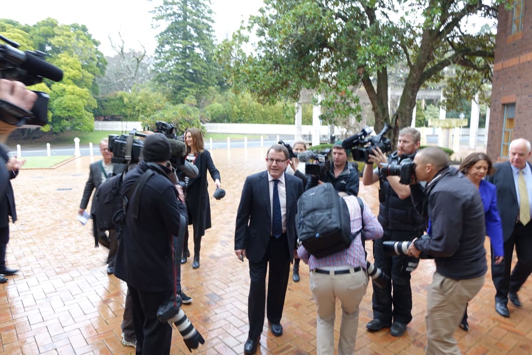 Former ACT leader John Banks heads into the High Court at Auckland to be sentenced.