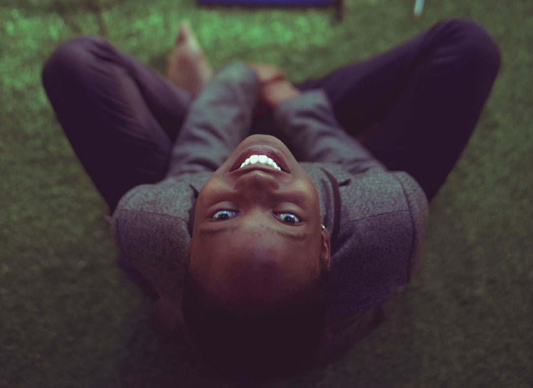 black girl smiling