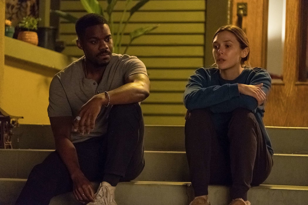 Jovan Adepo and Elizabeth Olsen as brother and sister-in-law struggling with grief in Sorry for Your Loss.