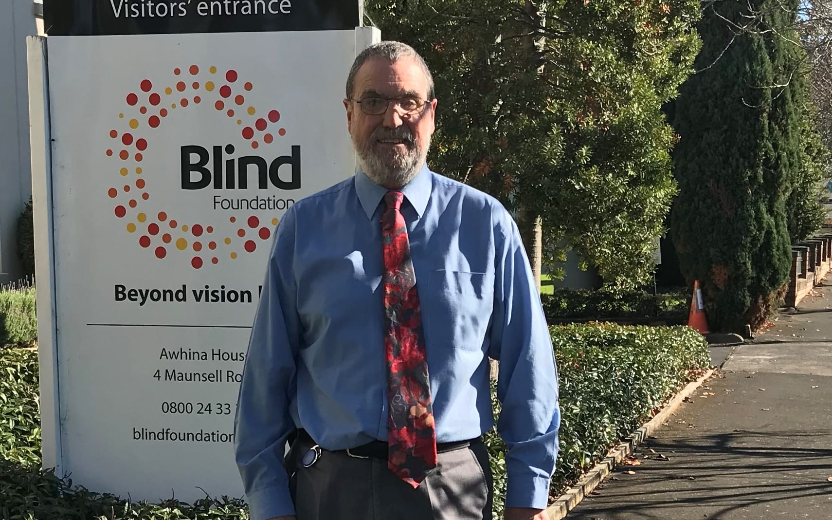 Blind and Low Vision NZ's access awareness advisor Chris Orr.