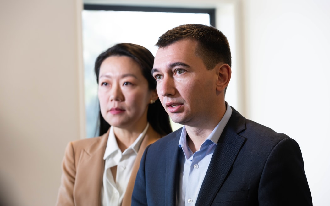 MP Nancy Lu and Transport Minister Simeon Brown