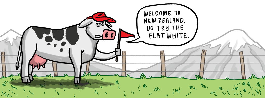 A cow dressed as a tour guide